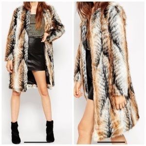 ASOS longline vintage faux fur coat